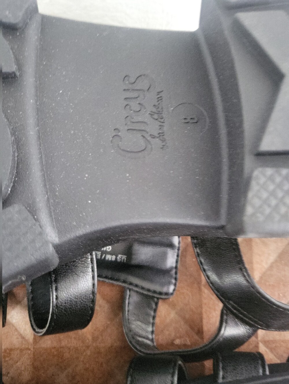Sam Edelman Circus GILLA Black Lug Sole Fisherman Sandals Sz 8 New Without Box - Picture 8 of 13